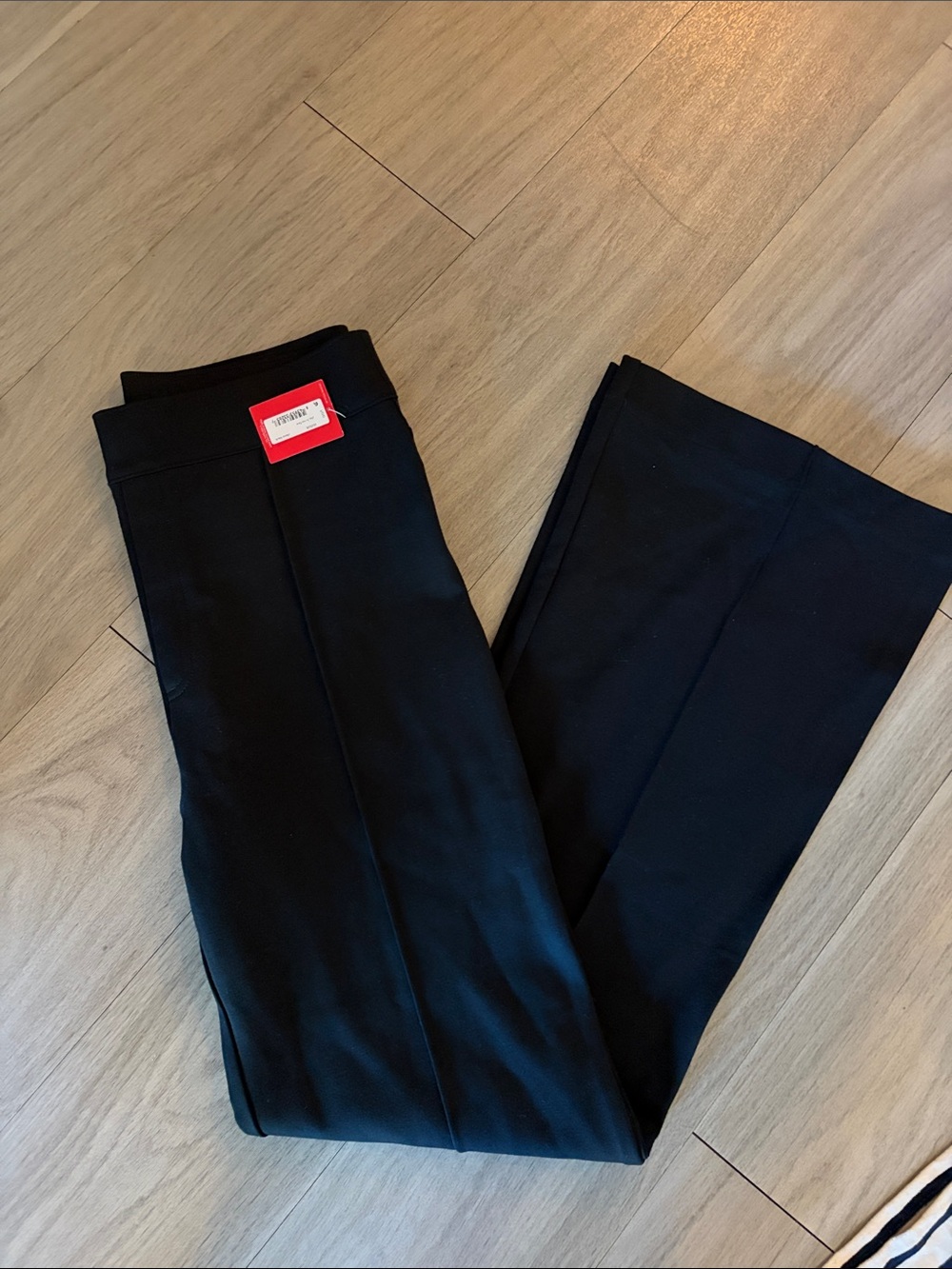 SPANX Black High-Waist with flare Pants with Red Brand Tag
